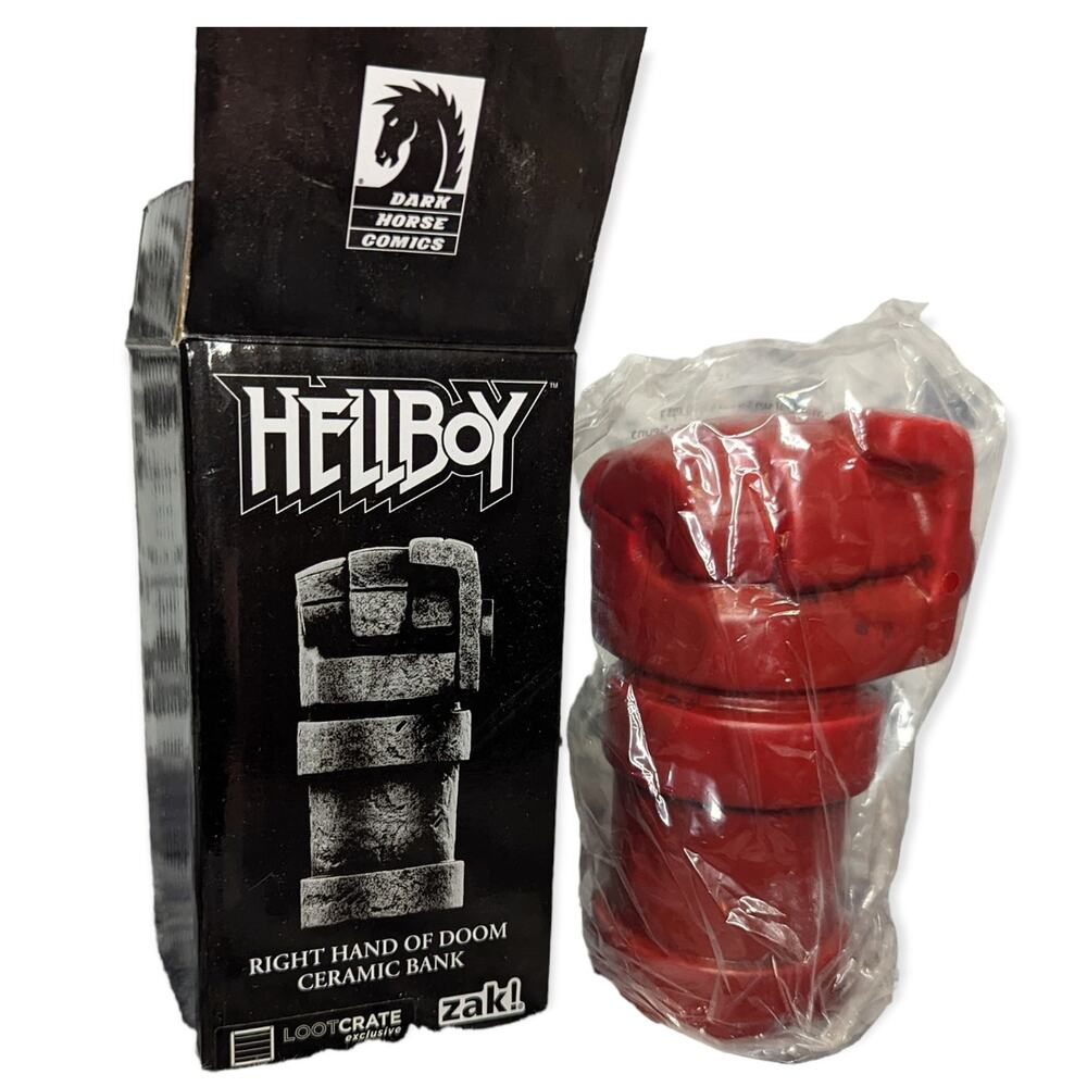 NWT Lootcrate Zak Licensed Hellboy Right Hand of Doom Ceramic Money Bank Comic
